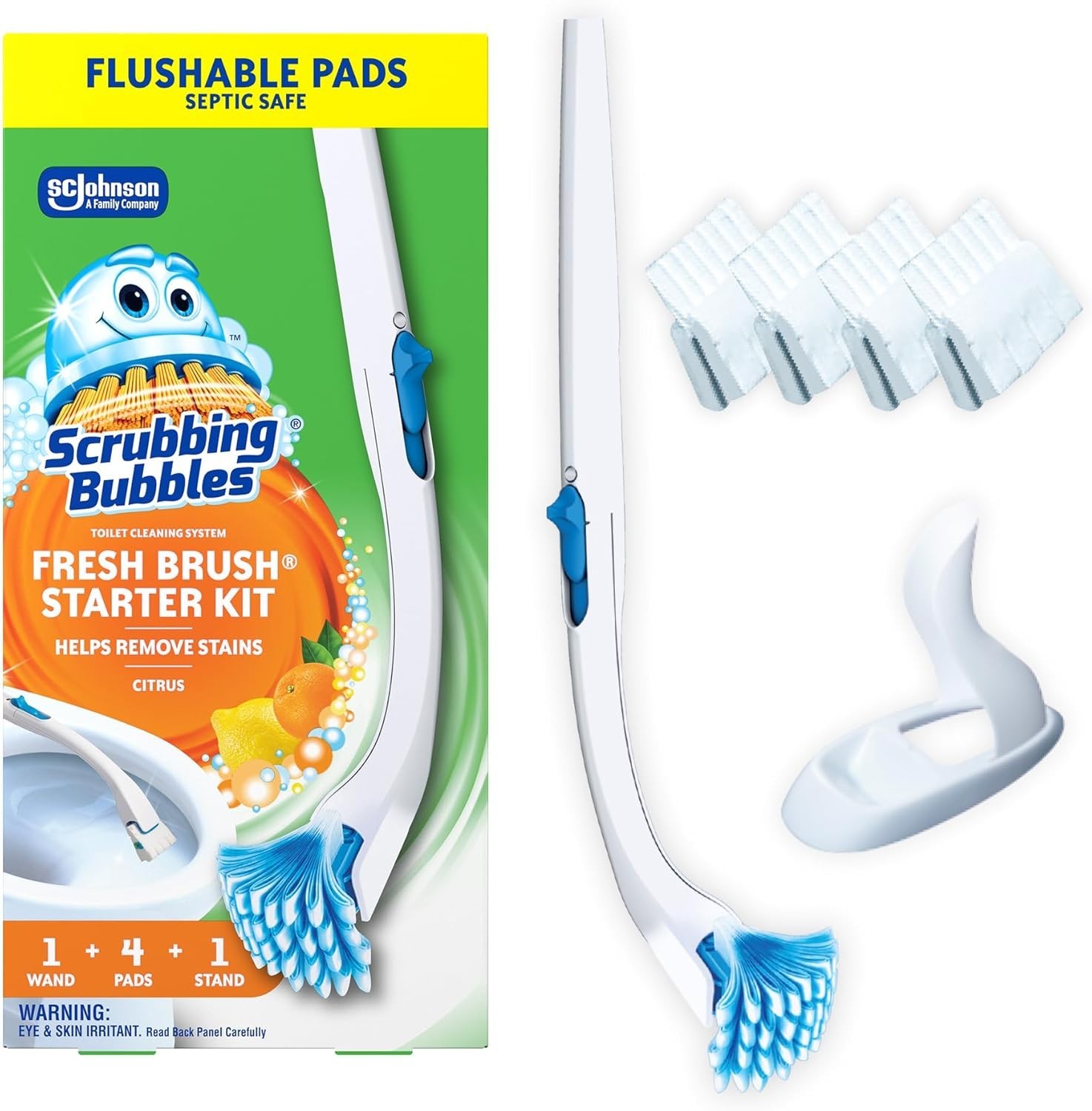 Scrubbing Bubbles Toilet Bowl Cleaning System with Flushable & Disposable Cle…