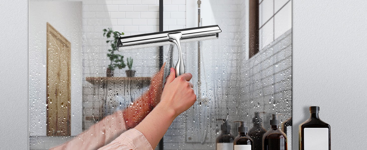 10″ Squeegee for Shower Glass Door All-Purpose Shower Squeegee for Glass Doors