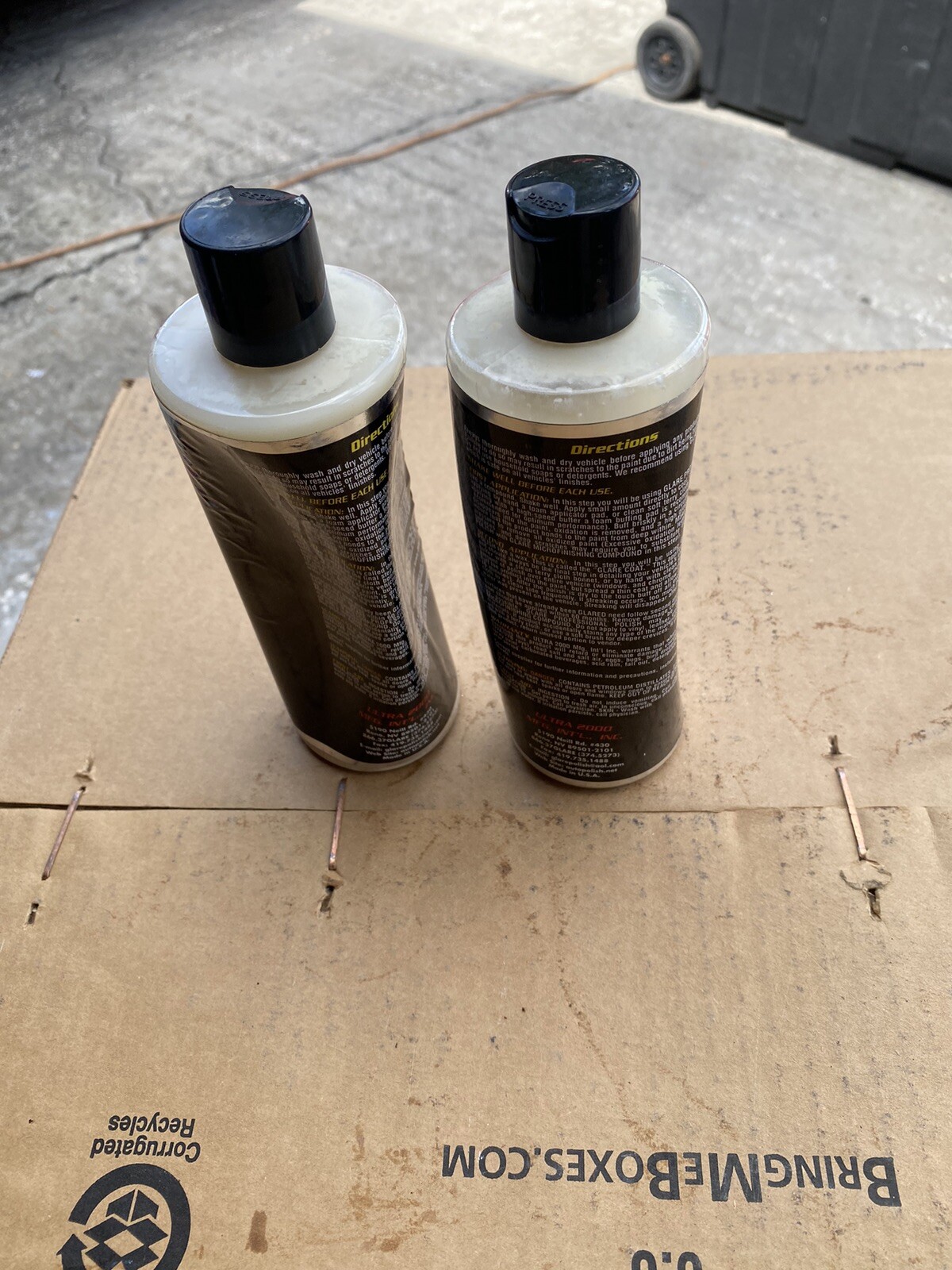 GLARE Ultra 2000 PROFESSIONAL Auto POLISH Wax – 12OZ (2 Lot) Dented Bottle