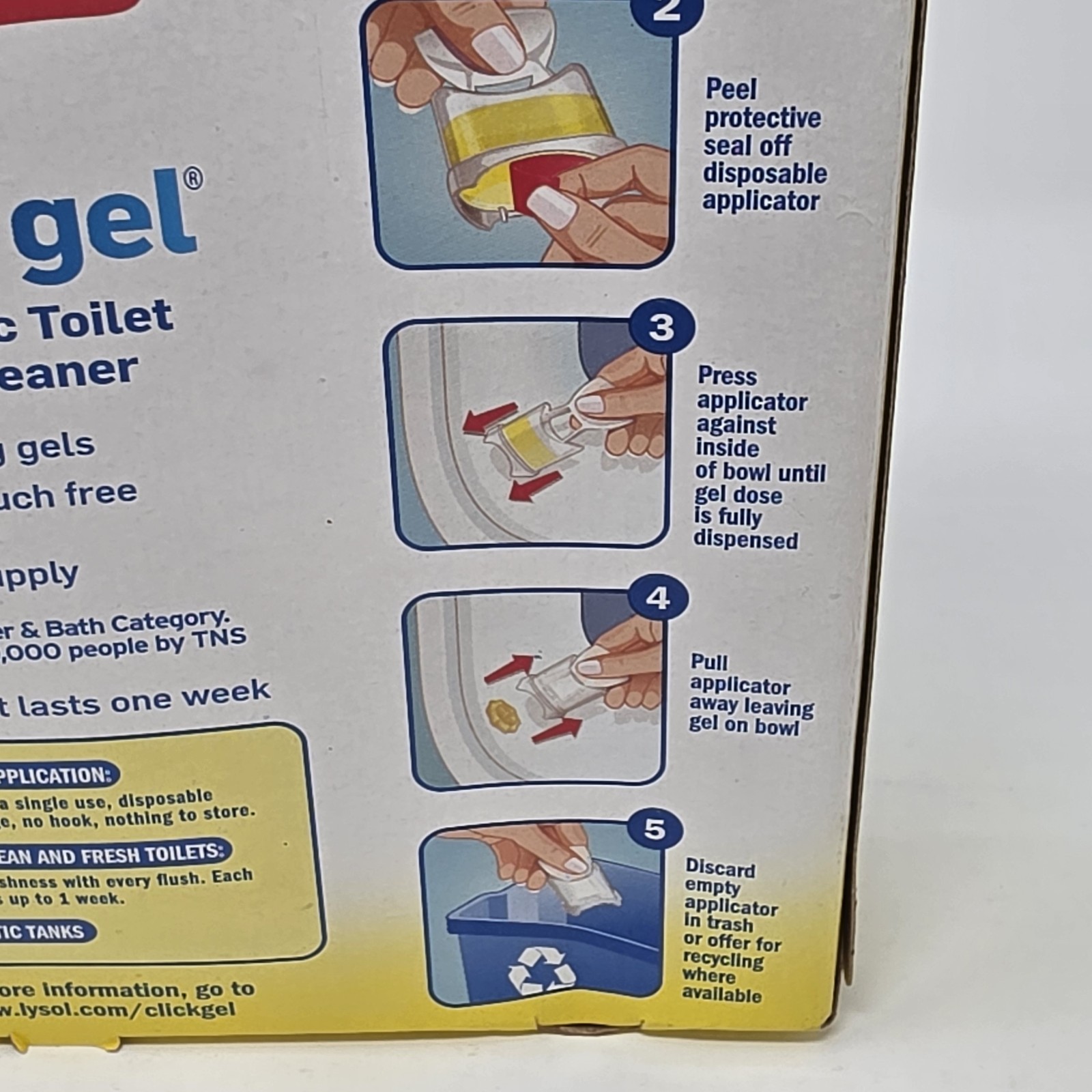 2016 Sealed Lysol Click Gel Automatic Toilet Bowl Cleaner ~ Citrus Scent 4 Count