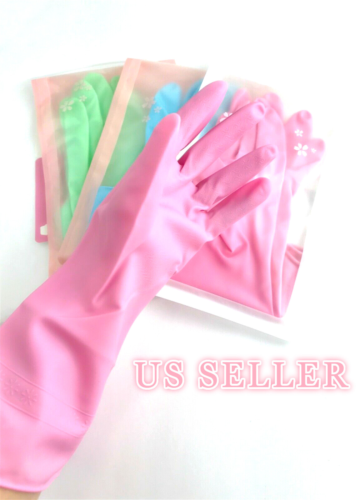 Washing Gloves Kitchen Long Waterproof Dish Cleaning Gloves Rubber Latex Protect