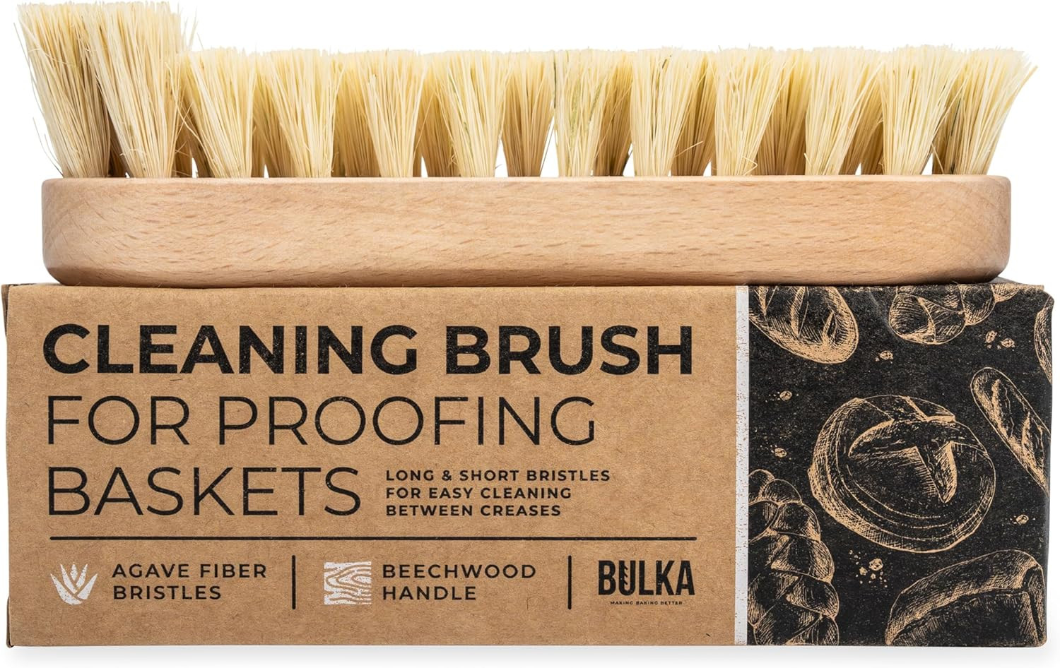Bulka Banneton Natural Cleaning Brush for Wood Pulp Sourdough Proofing Baskets –