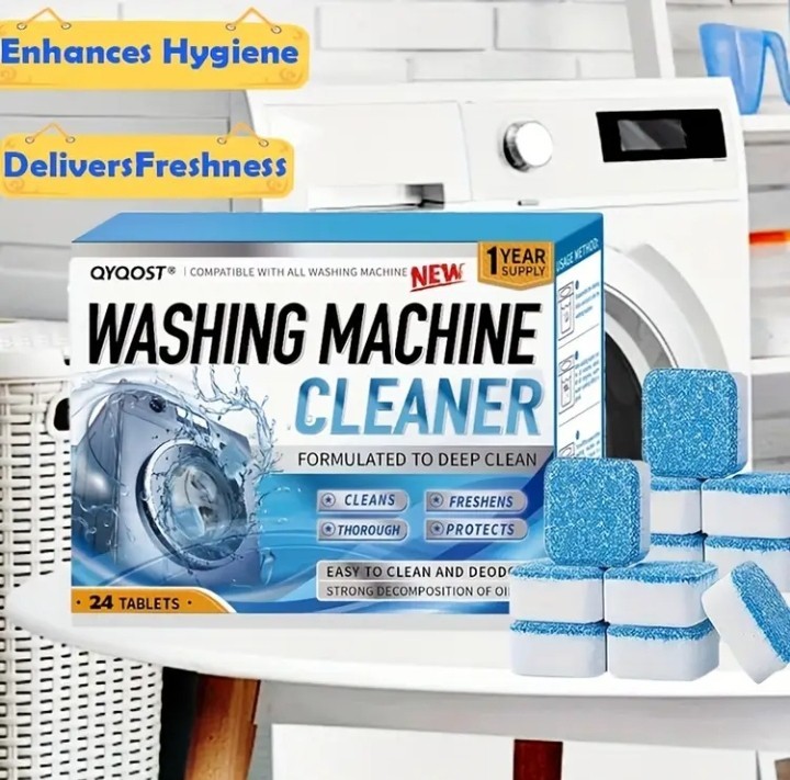 ACTIVE Washing Machine Cleaner Descaler Deep Cleaning (24 Tablet) Front Top Load