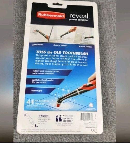 Brand New Rubbermade Reveal Power Scrubber. Battery Powered