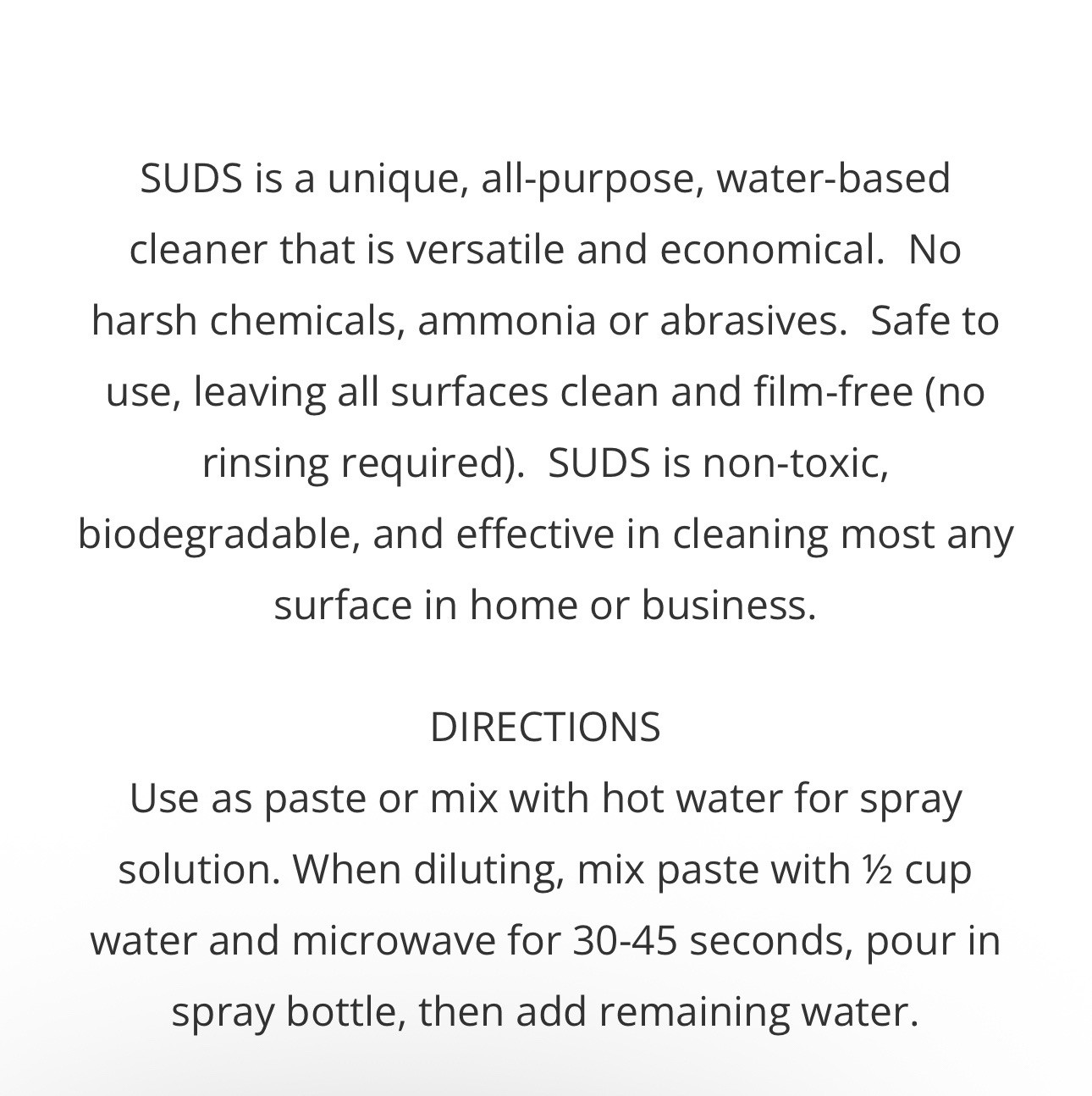 Suds All Purpose Cleaner Non Toxic 8oz x 3 Pack