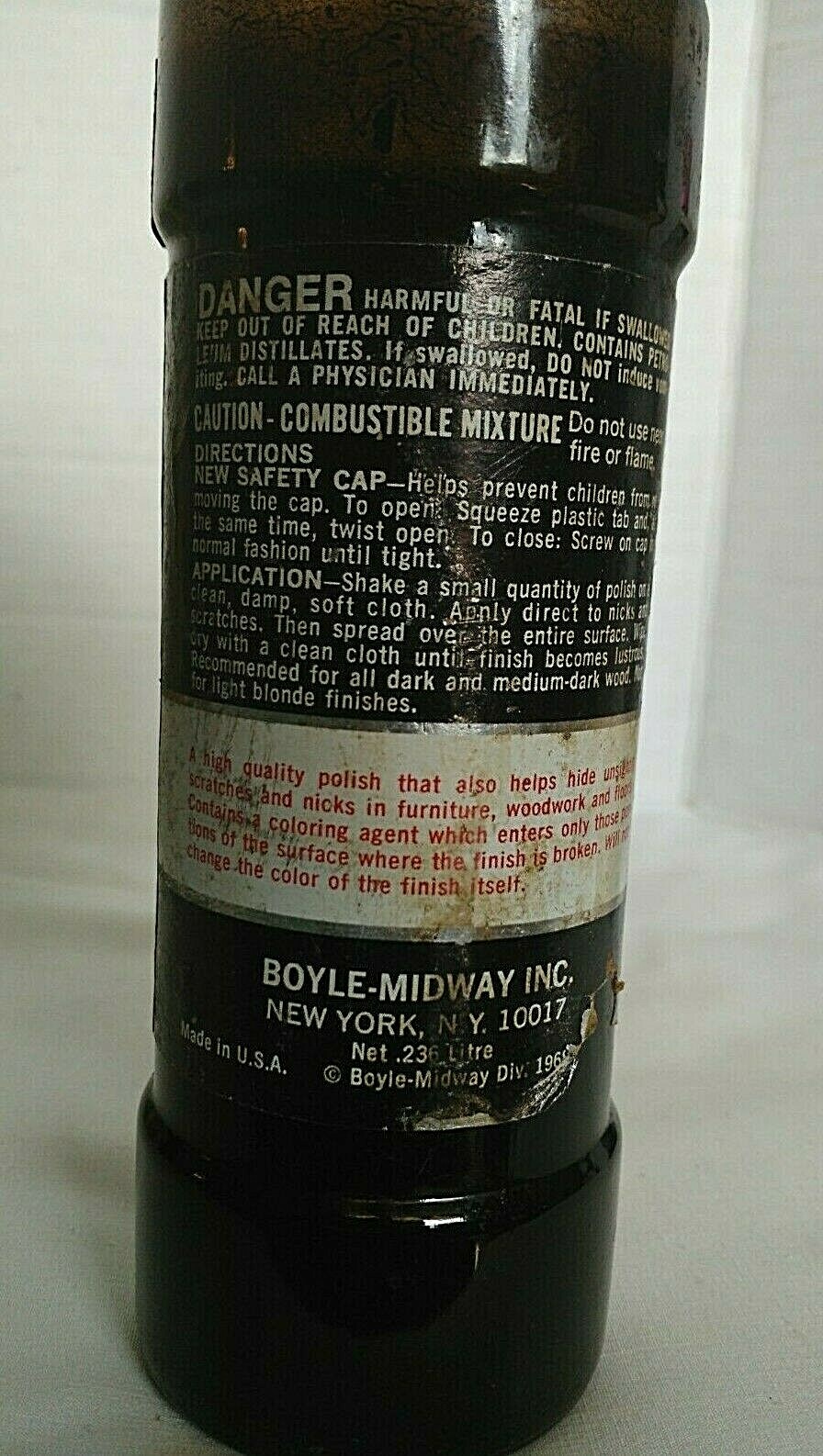 Vintage Rare Old English Scratch Cover For Dark Woods Glass Bottle 8 oz USA HTF
