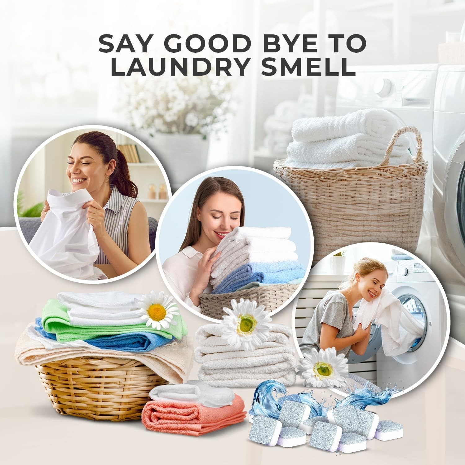 12- Supply of Unscented Washing Machine Cleaning Tablets – Essential Care