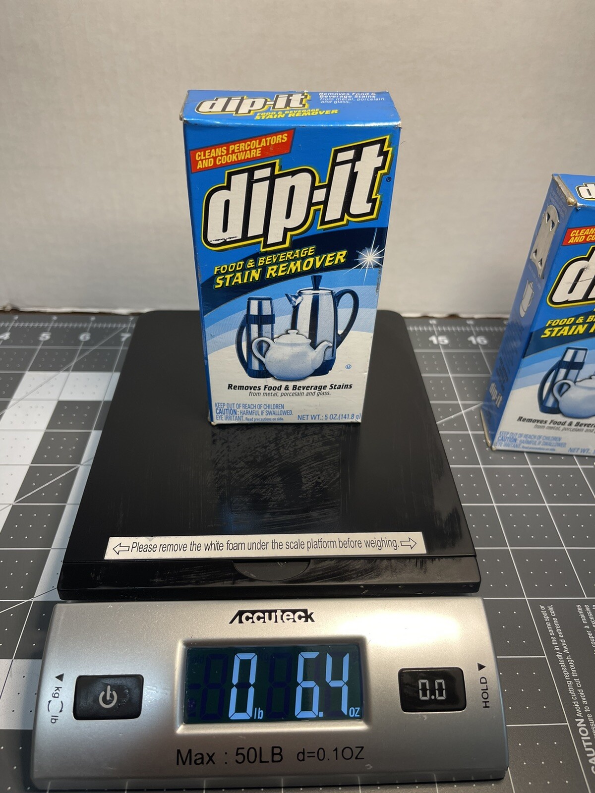 Dip-It Food & Beverage Stain Remover 2-5 oz Boxes Hard Powder Vintage