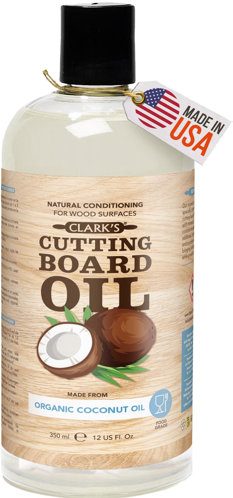 Coconut Cutting Board Oil Refined For Kitchen Countertops Butcher Blocks Wooden