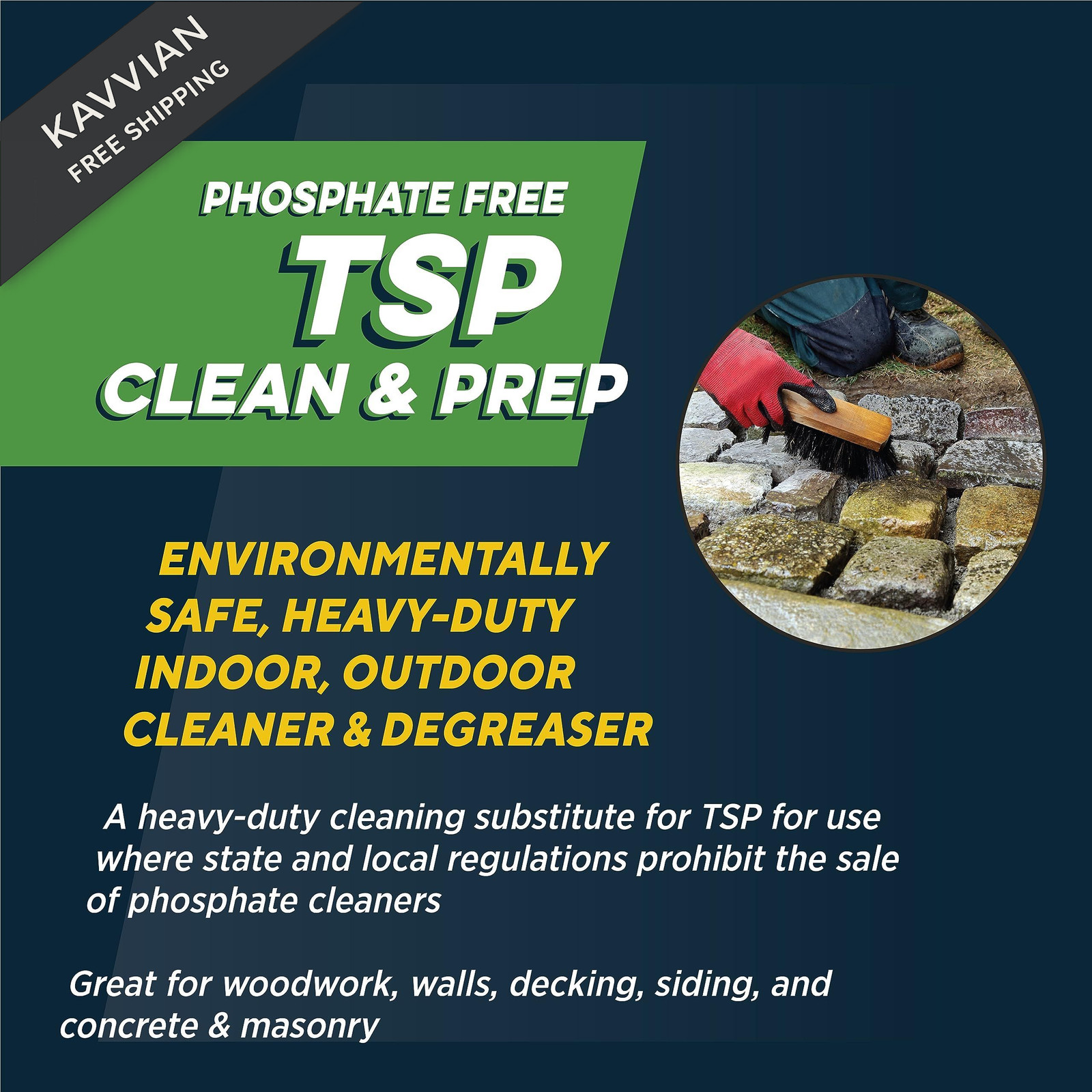Rutland TSP-PF Clean & Prep, Phosphate-Free & 16 Ounce (Pack of 1)