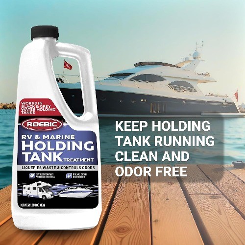 RV and Marine Boat Holding Tank Treatment for Black and Grey Water, Liquid Odor