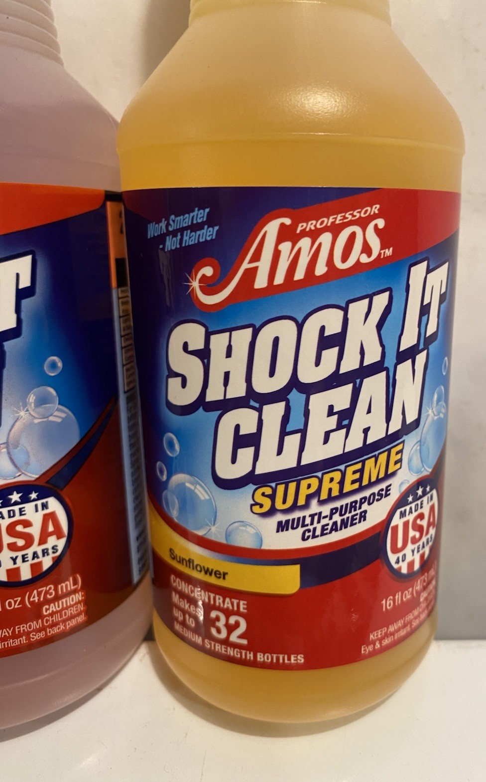 NOS Professor Amos Shock It Clean SUPREME 16oz Concentrate Set Of 3 Neon Jasmine