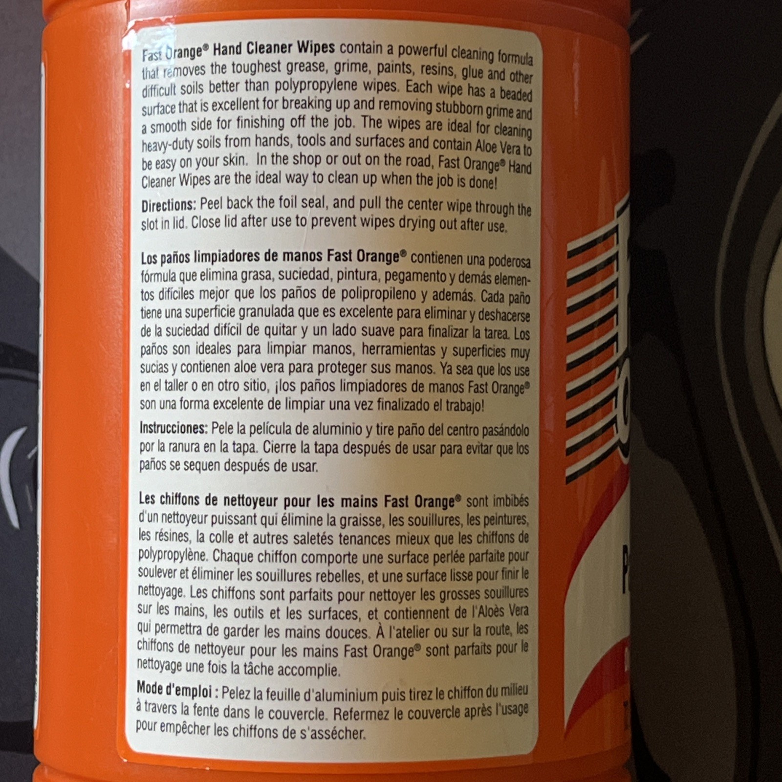 Permatex 25051 Fast Orange Hand Cleaner Wipe – 72 Count
