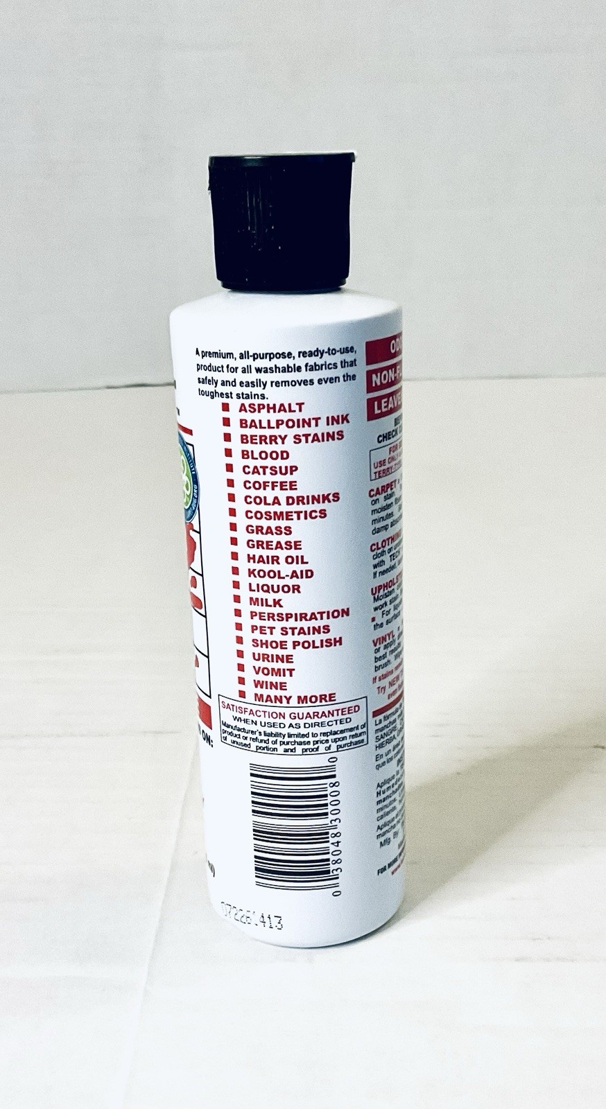 TECH STAIN REMOVER FOR STUBBORN STAINS SAFE TO USE 8 FL OZ