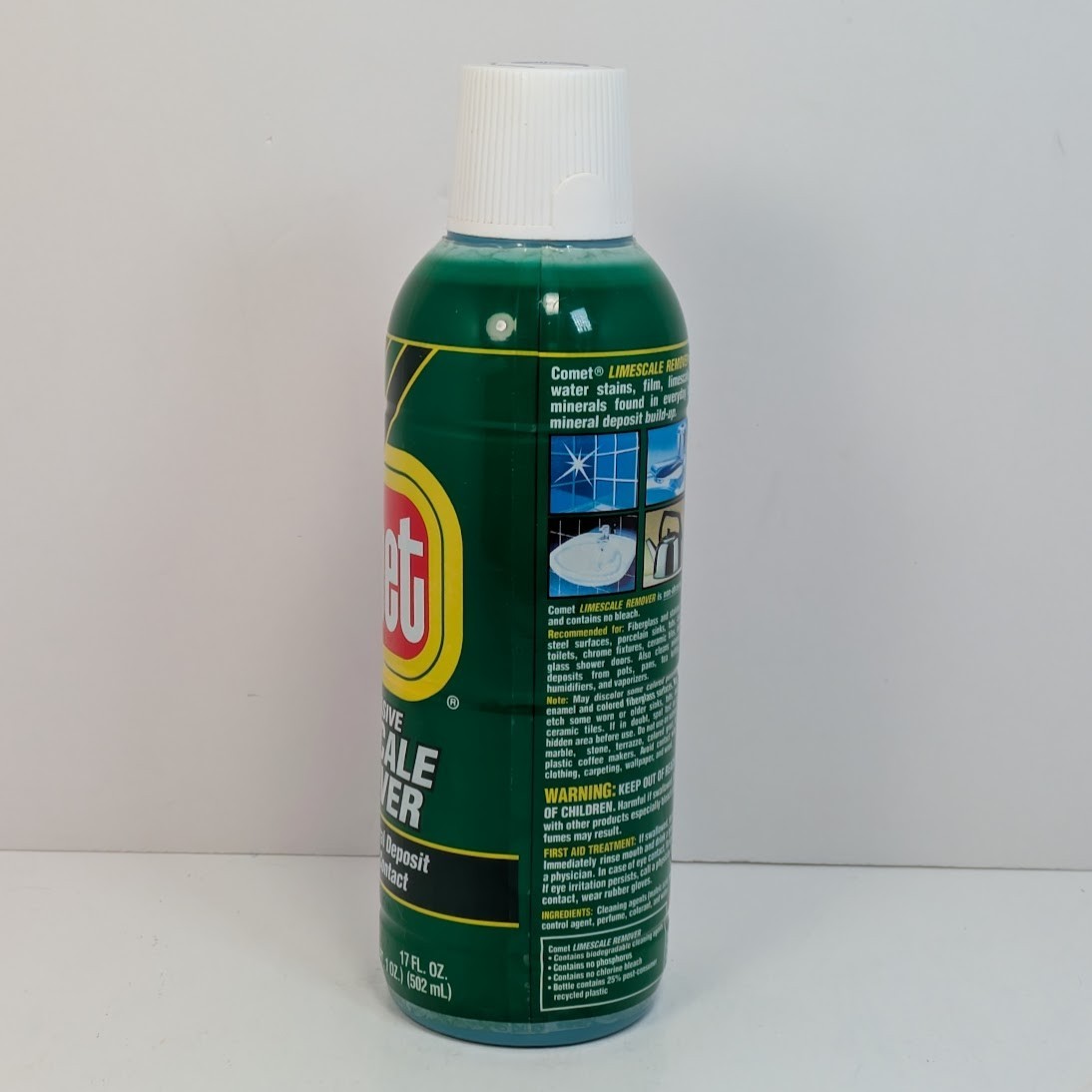 Comet Non-Abrasive Limescale Remover 1993 Vintage Squirt Bottle Italy 70% Full