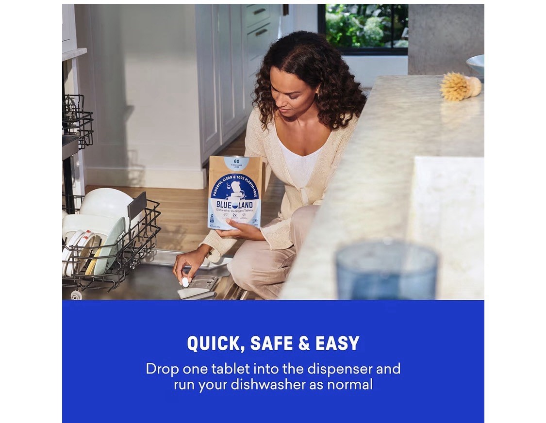 Blueland Dishwasher Detergent Tablets, Fragrance & Plastic-Free, 110-count
