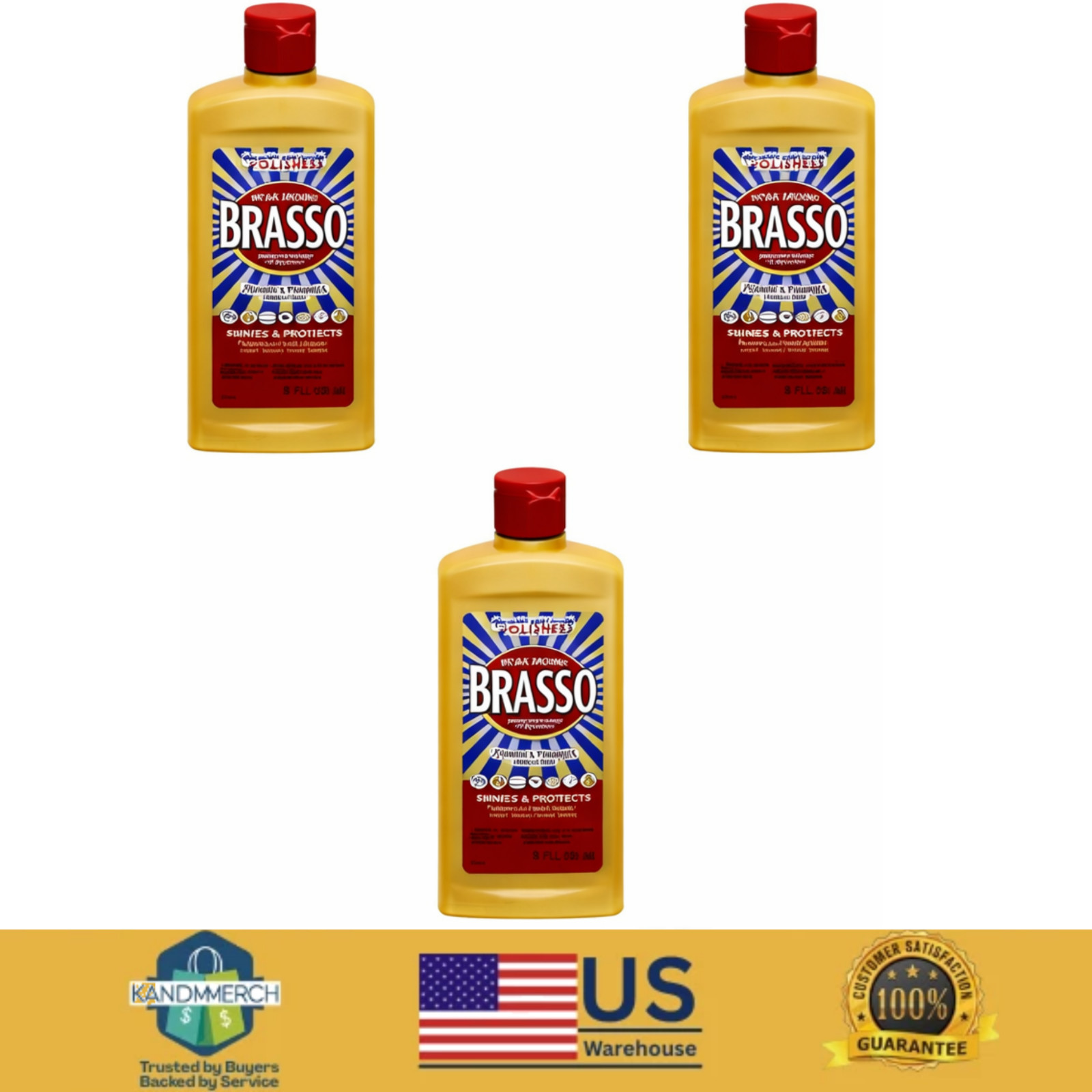 Brasso 8 oz. Multi-Purpose Metal Polish 3-Pack