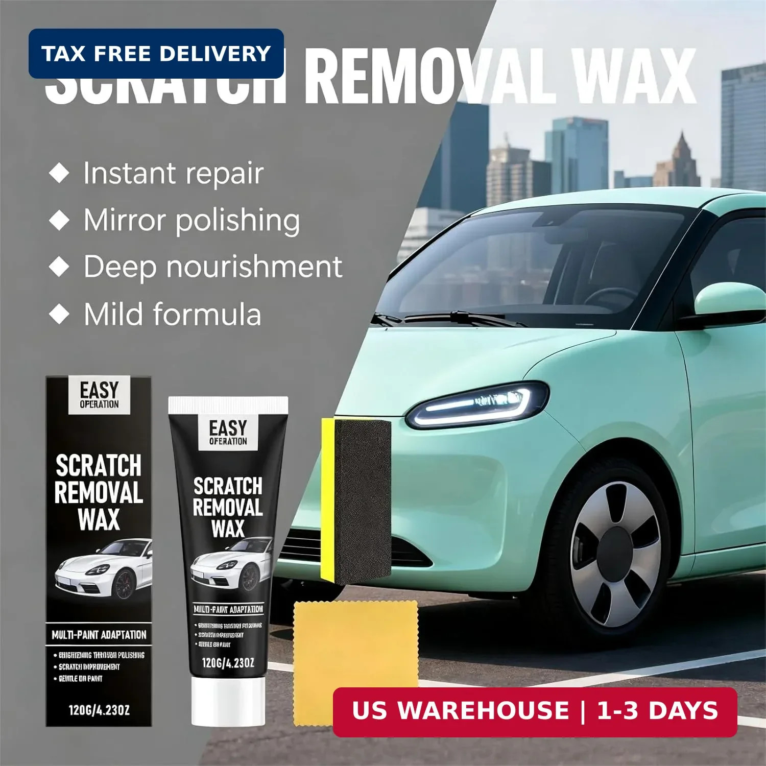 2026 New Premium Car Scratch Removal Wax, 120g Complete Car Scratch Remover Wax,