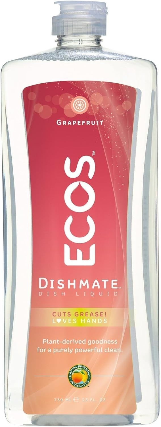 Plant Based Dishwashing Liquid 25 Fl Oz Grapefruit Grease Cutter Cleaner