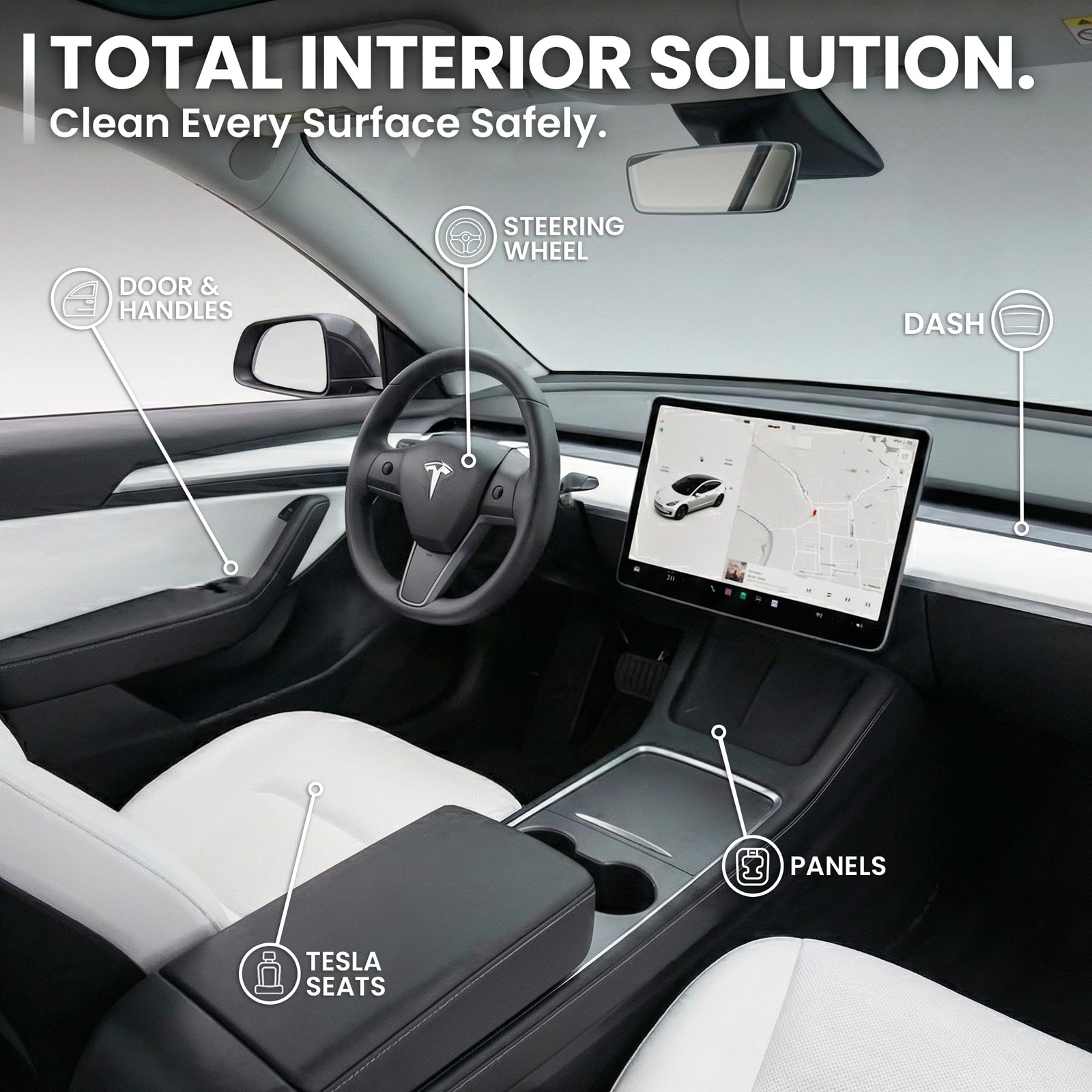 TESLA Interior Cleaner Kit – (16oz) Tesla Model Y Juniper Accessories & Tesla…