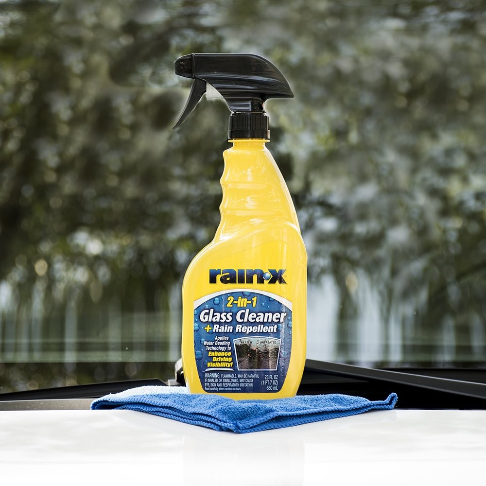 Rain-X 5071268 2-in-1 Glass Cleaner and Rain 23 Fl Oz (Pack of 1), No Color