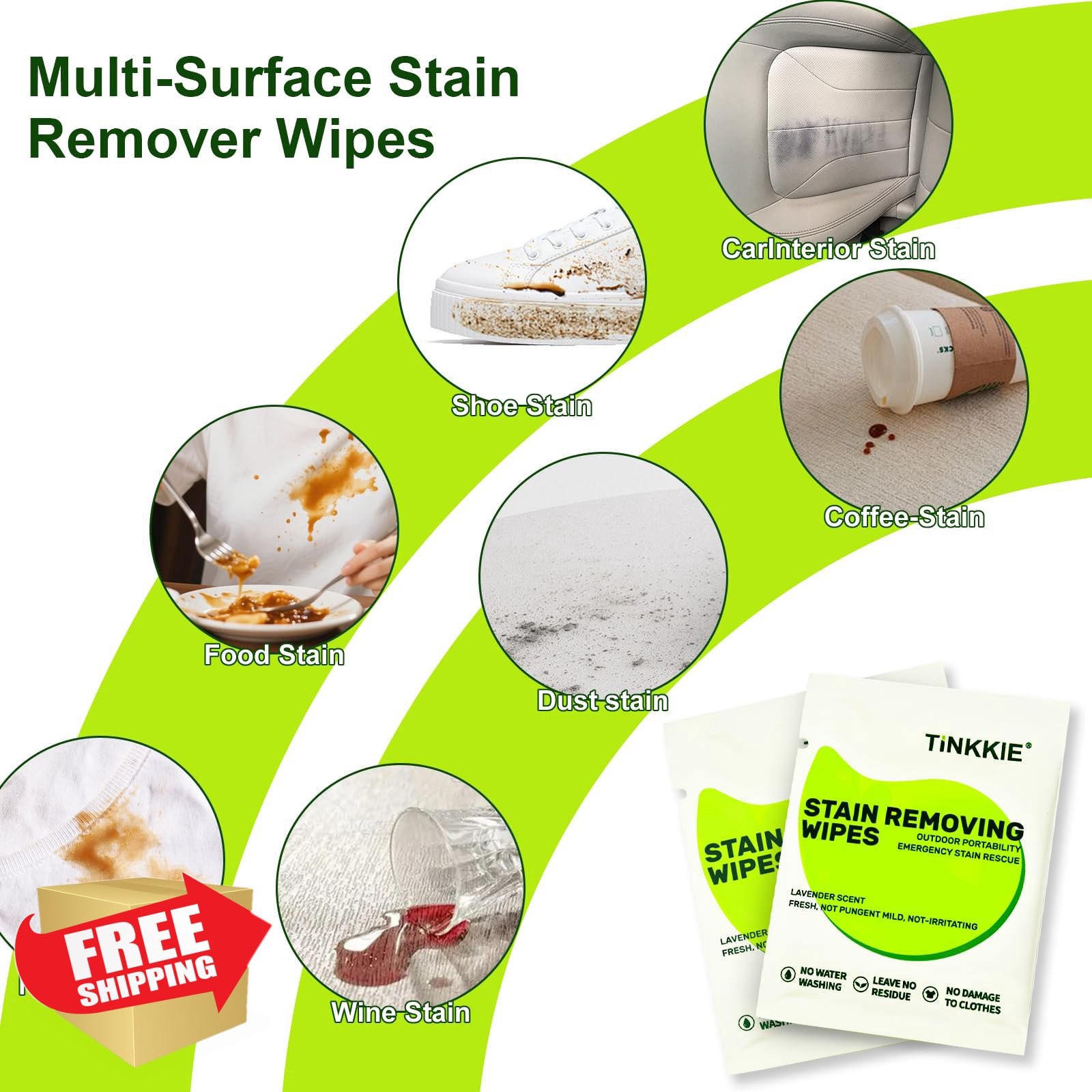 TiNKKiE Stain Remover Wipes 100 Count