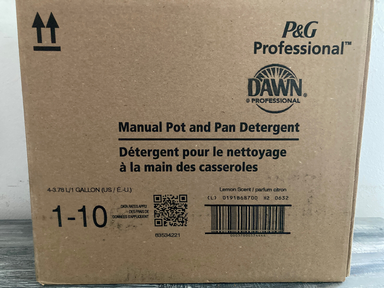 Dawn Professional Manual Pot And Pan Detergent, 1 Gallon(pack Of 4) – Lemon
