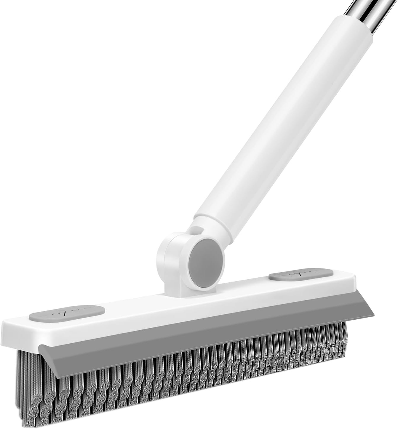 Grout Cleaner Brush with Long Handle, V-Shaped Floor Scrub Brush Swivel