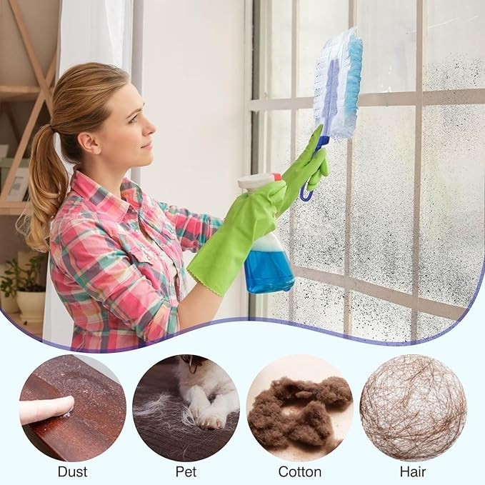 40 pcs Duster Refills Disposable Duster Refills Compatible for Swiffer (Blue)