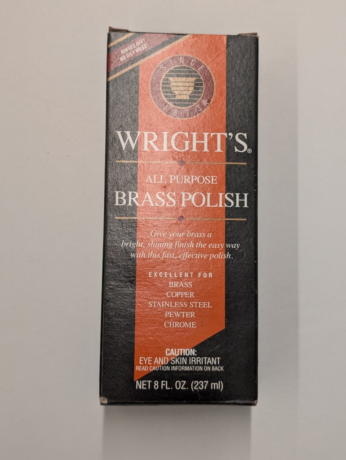 Wright’s All Purpose Brass Polish 8 Fl Oz New Old Stock, Brown Bottle