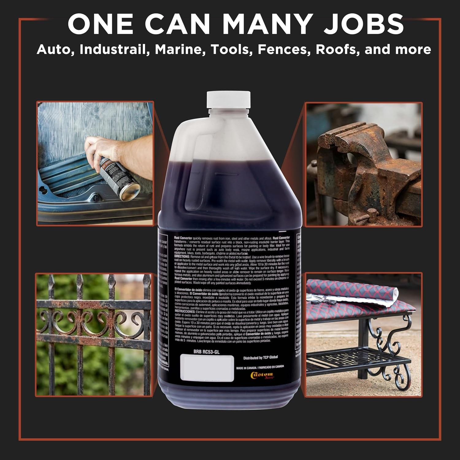 Barrier Bond – Rust Converter, 1 Gallon, Anti-Rust Metal Coating, Rustpoofing Pr
