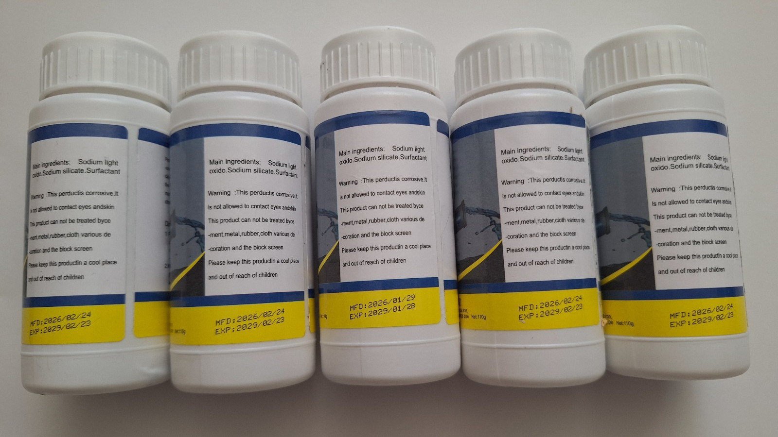 Lot of 5 Wild Tornado Powerful Sink & Drain Cleaner High Efficiency Clog Removal