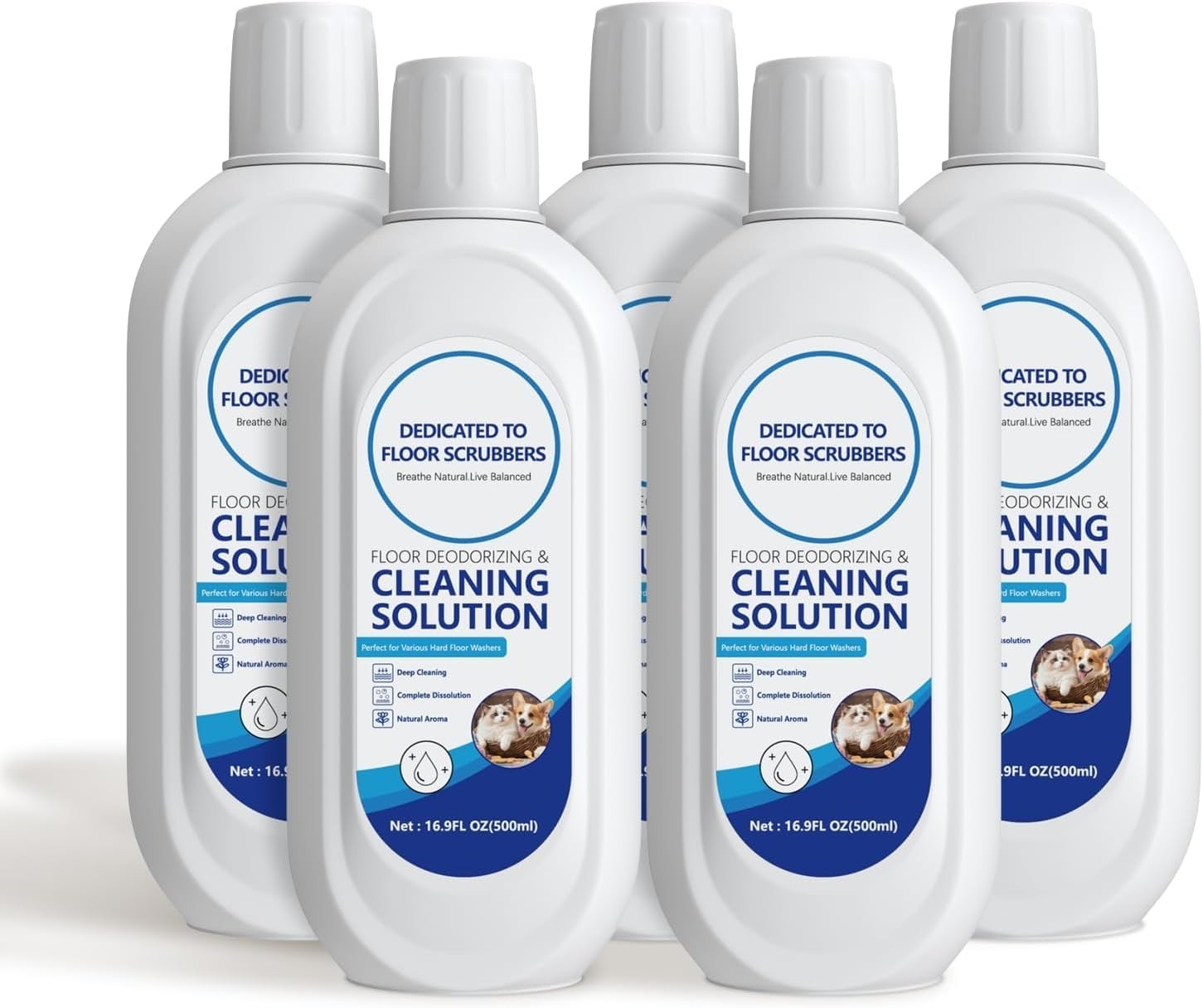 Fresh Multi-Surface Cleaner | 5 Bottles for Tineco Vacuums 16.9 Fl Oz