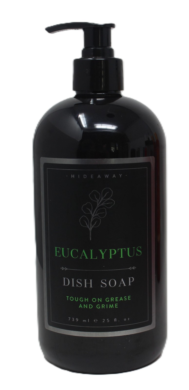 Hideaway Eucalyptus Dish Soap 25 oz Tough on Grease & Grime Brand New