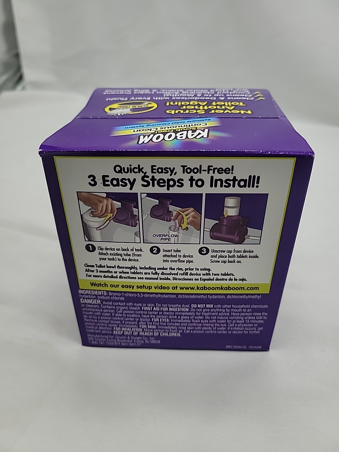 Kaboom Scrub Free! Toilet Bowl Cleaner System with 2 Refills brand new sealed