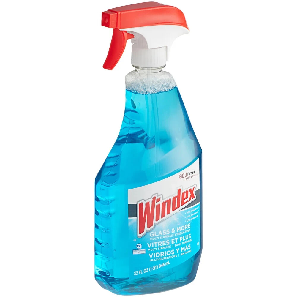 32 oz. Windex Trigger Bottle Commercial Line Original Glass Cleaning Cleaner