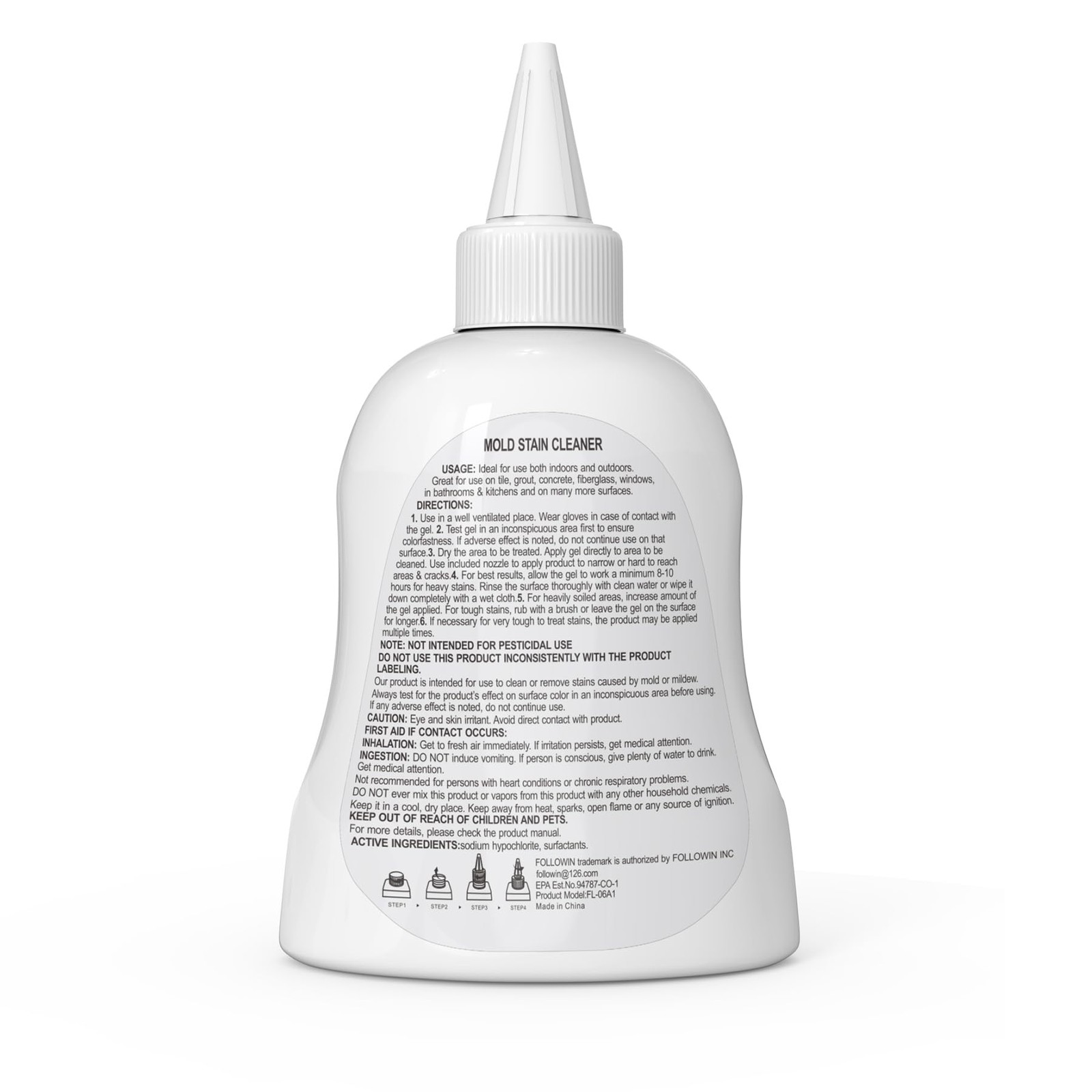 Household Mold and Mildew Stain Cleaner Gel Home Cleaner for Front Loader Washin