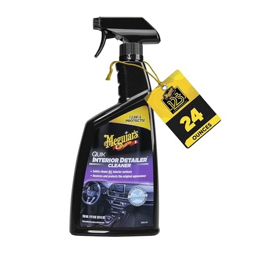 Meguiar’s Quik Interior Detailer Cleaner Spray 24oz for Car Plastic Leather Viny