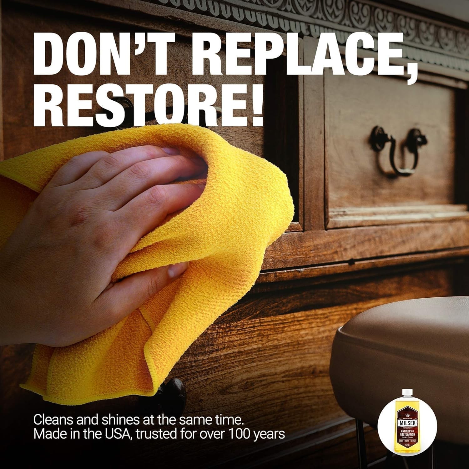 Effortless Antique Restoration: 12 Fl Oz Formula for Polishing & Protection