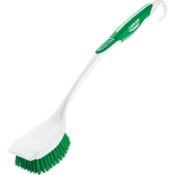 (6)-Libman 17.63 In. 95% Recycled PET Water Bottles Sanoprene Handle Scrub Brush