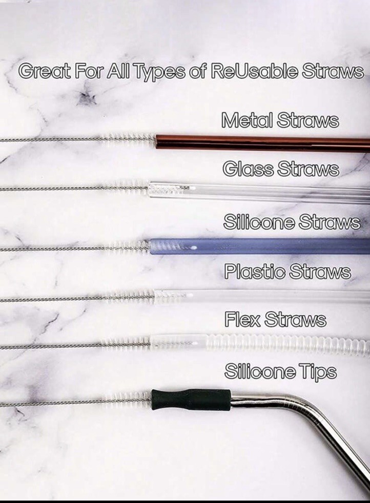 10PCS Extra Long Straw Cleaner Brush Set for Bottles & Tight Spaces