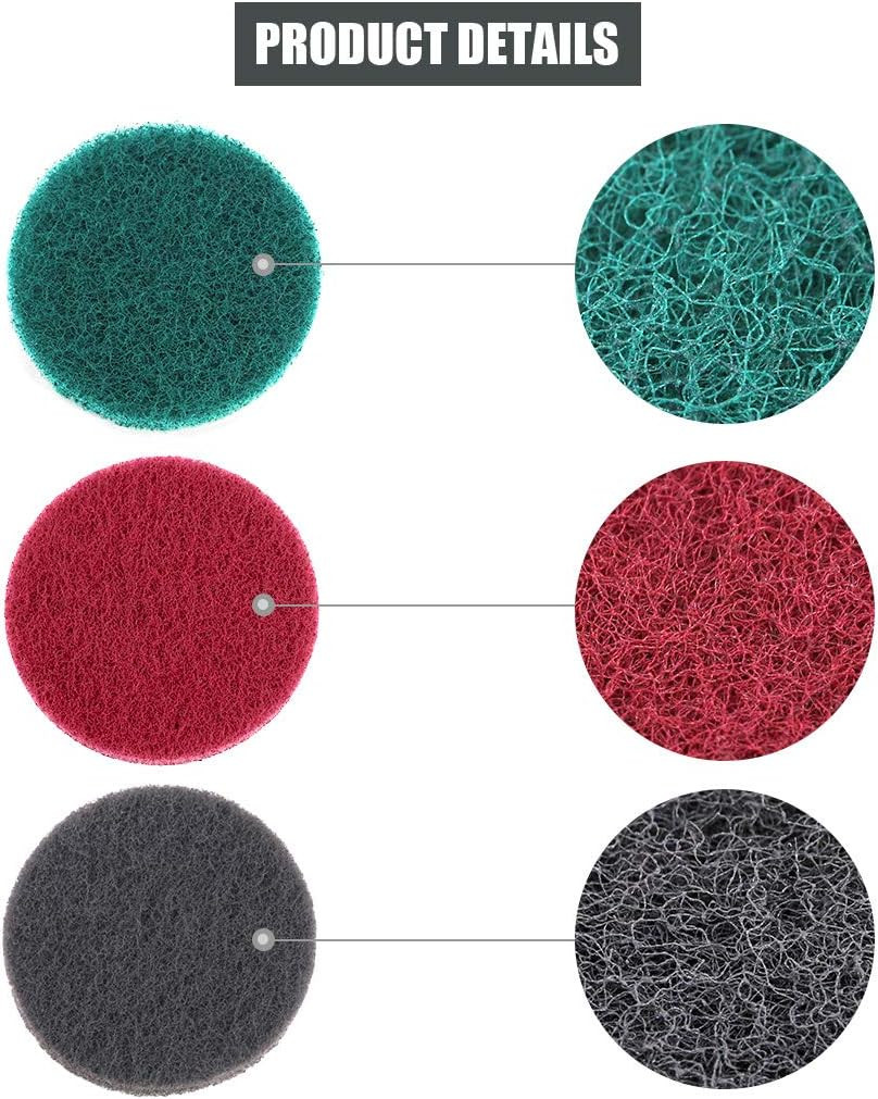 16Pcs 4″ Drill Power Brush Tile Scrubber Scouring Pads Cleaning Kit with 4″ Disc