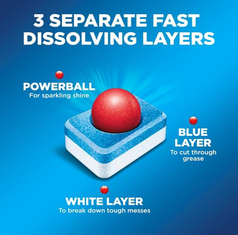 Powerball Dishwasher Pods, Dishwasher Tablets Plastic Free, Fresh Scent, 94 Coun