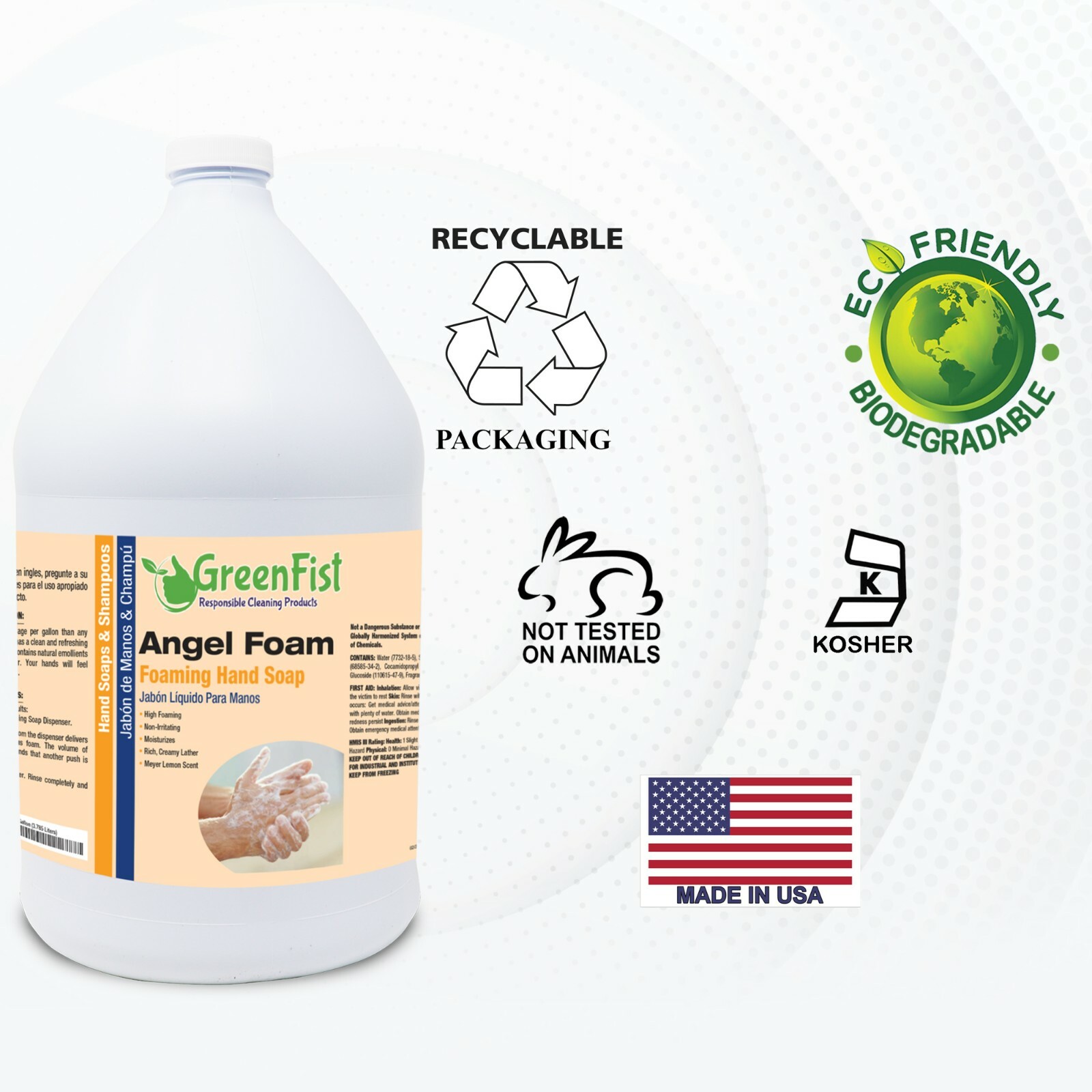 GreenFist Liquid + Foam Hand Soap Angel New + Angel Foam Refill (1G + 1G)