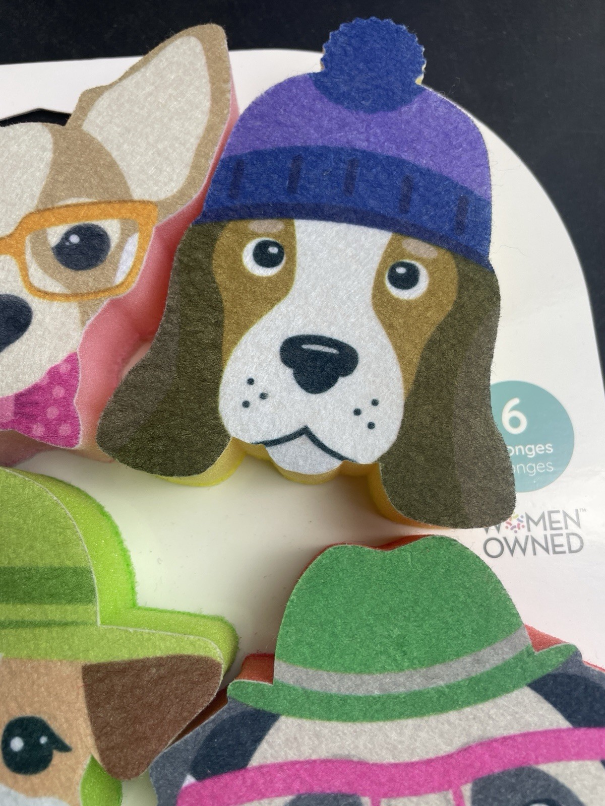 Kitchen Sponges 6 PACK DOG THEME Reusable Sponge Cute Funny Dogs NEW