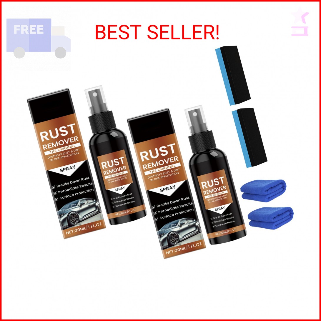 HONGYUNDA 2pcs Nexa Rust Remover Spray, 2025 Upgrade Rust Remover for Metal, Car