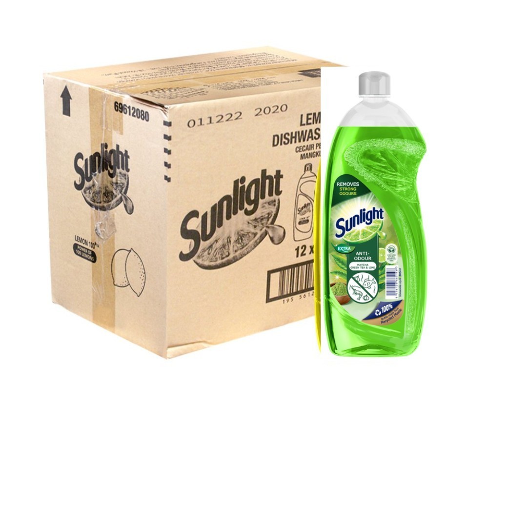 Sunlight Dishwash Liquid Instant Degreasing Tech 800ml Variant – 12 Bottles