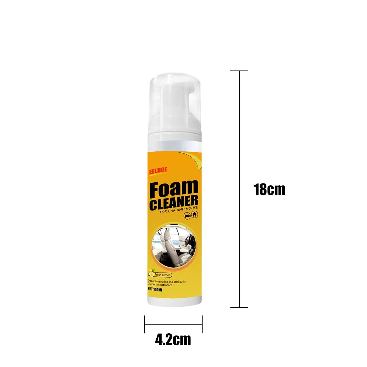 2Pcs Multipurpose Foam Cleaner Spray 100ml, Foam Cleaner for car and House Le…