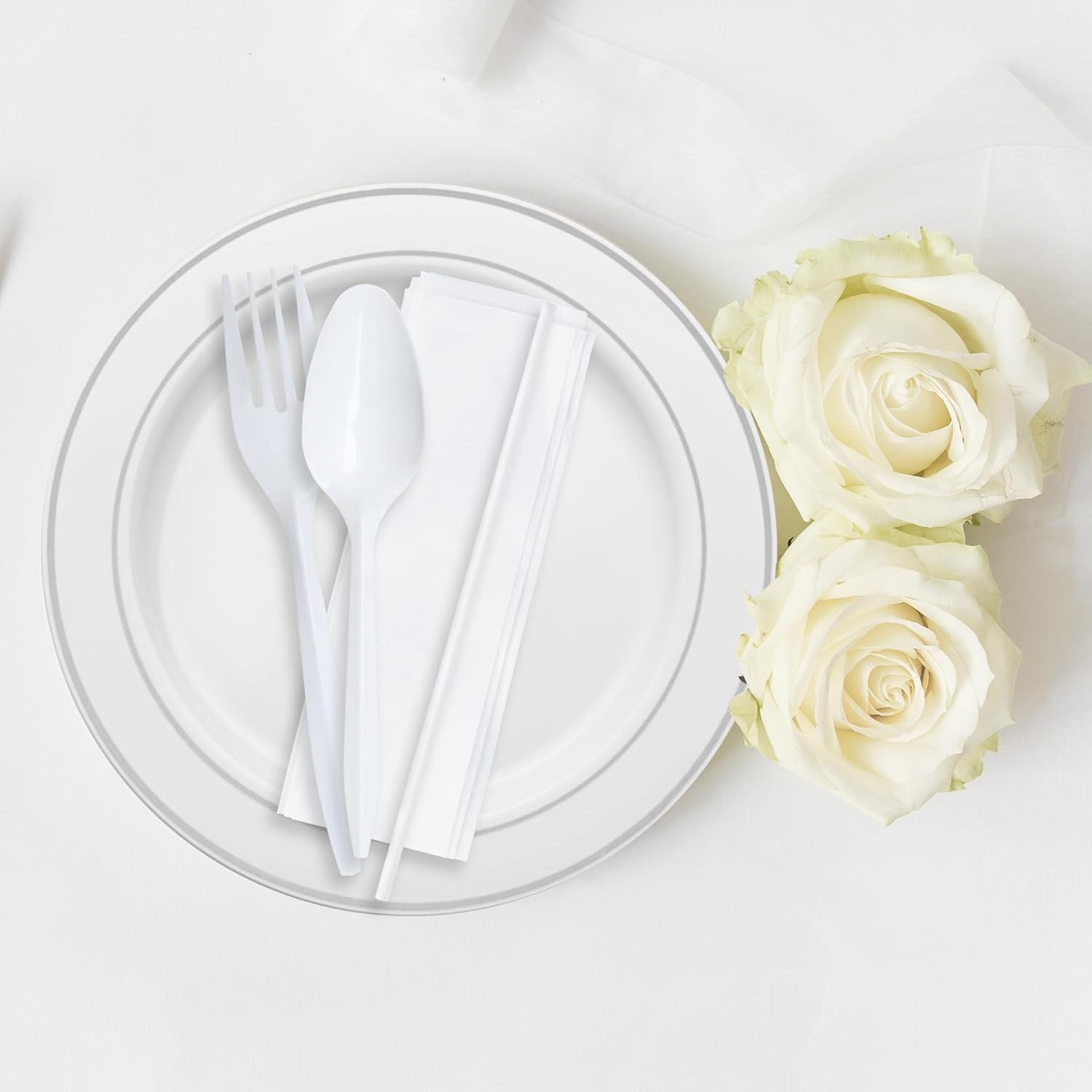 Disposable Individually Wrapped Utensil Kit with Napkin & Milk Straw, 6000-Pie