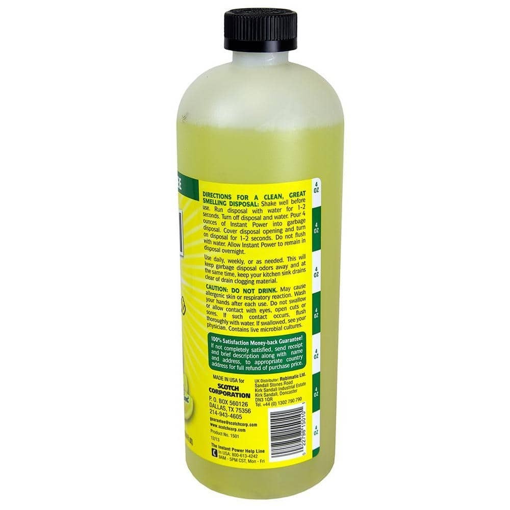 Garbage Disposal Drain Cleaner and Odor Remover for Sink 33.8 Oz. Lemon
